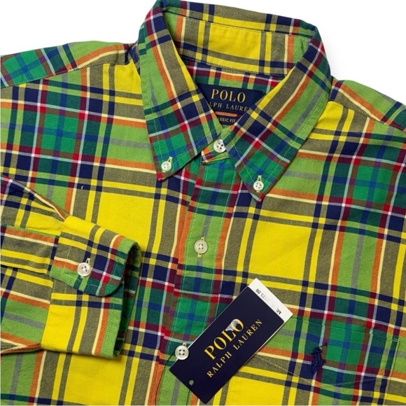 Polo Ralph Lauren Classic Fit Plaid Oxford Button-Down Shirt NWT - Picture 1 of 6
